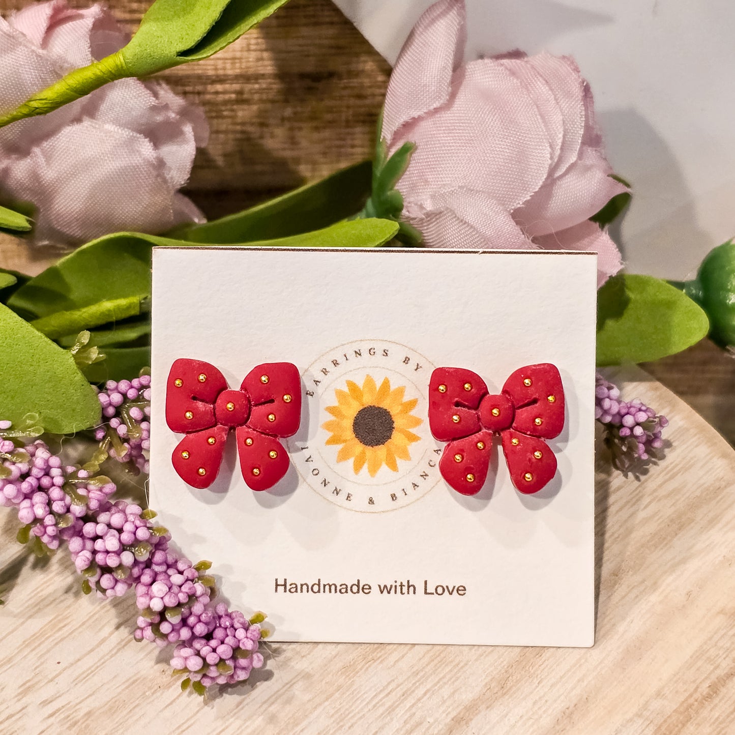 Bead Bow Stud