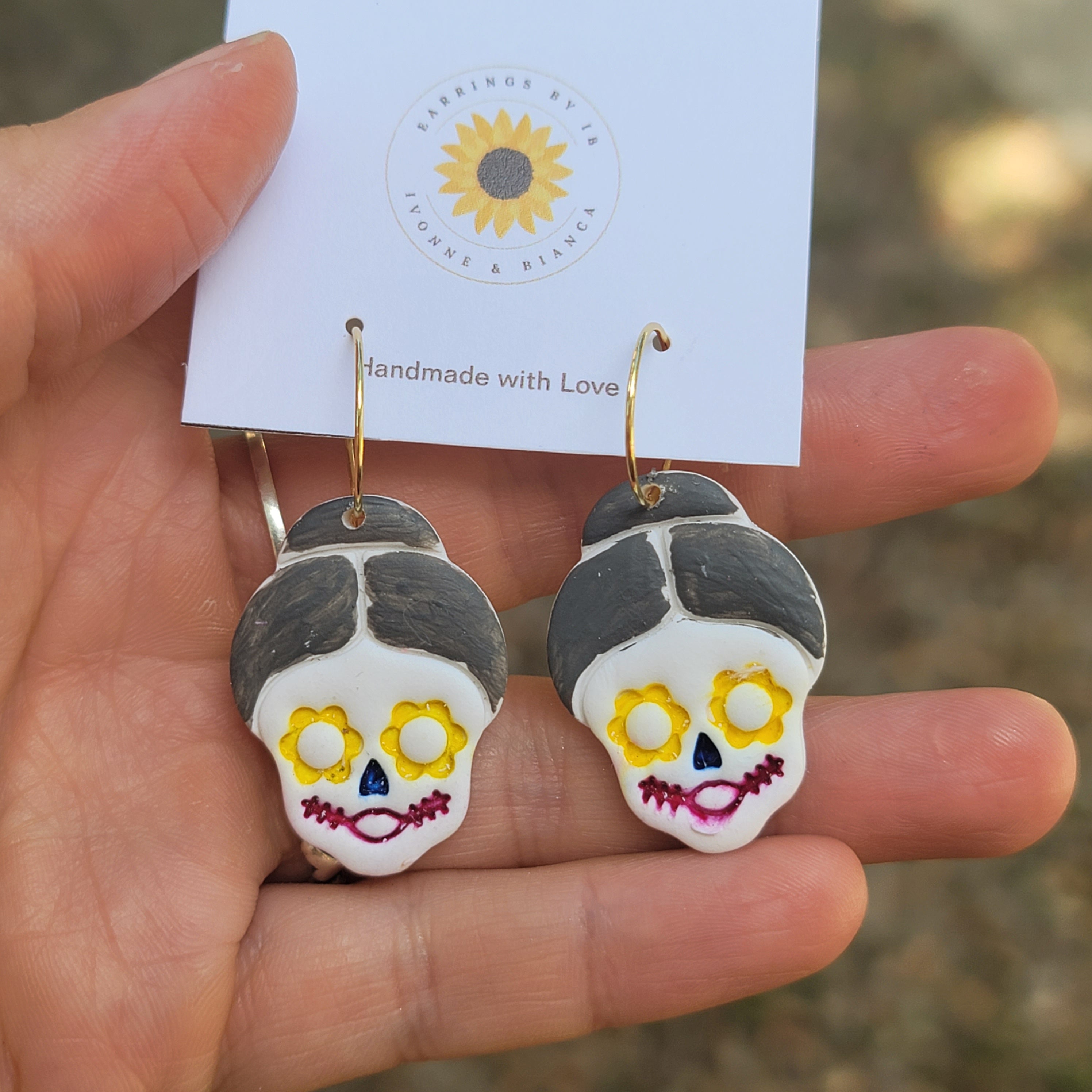 Handmade Mexican on sale Skull Earrings